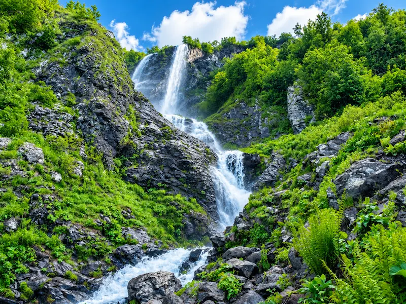 Gveleti Waterfall near Kazbegi — Kazbegi travel guide