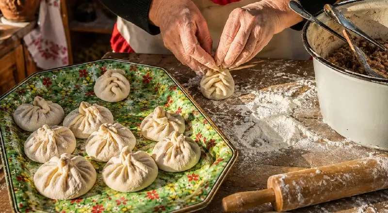 Making homemade khinkali — dough and filling — Khinkali guide