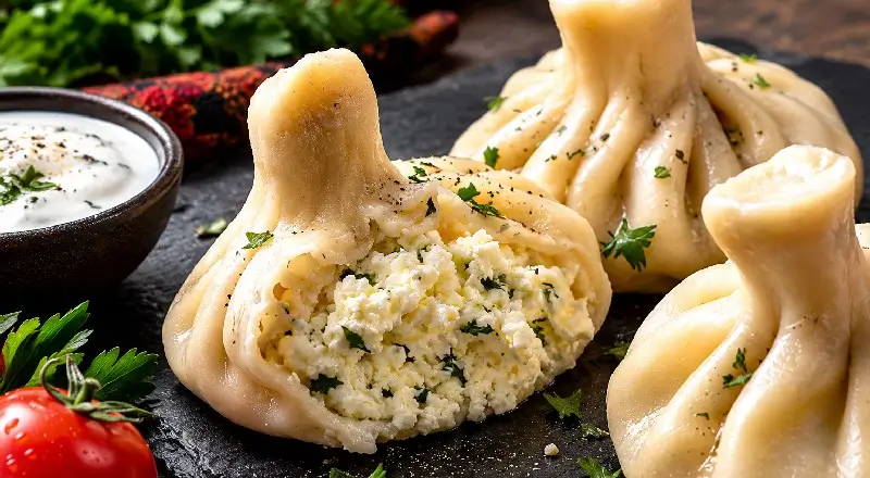Different types of khinkali — meat, cheese, mushroom — Khinkali guide