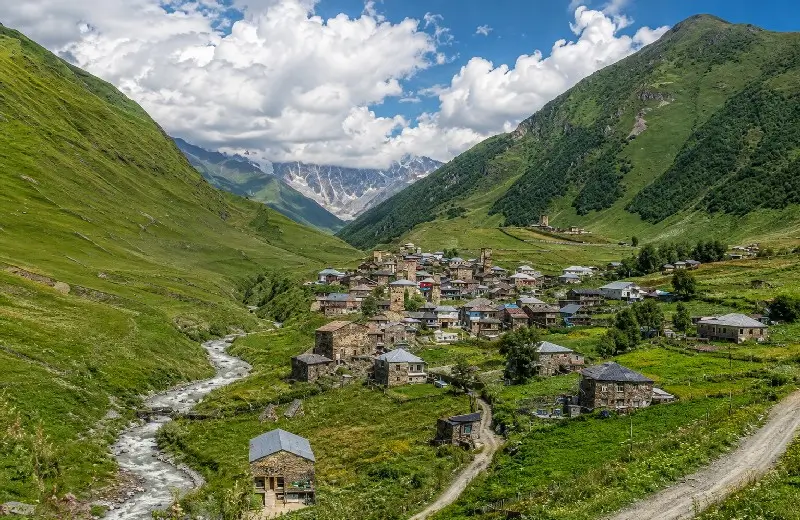 Ushguli village with Svan towers and Mount Shkhara — Mestia travel guide